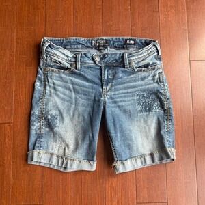 Lucky Midrise Blue Denim Bermuda‎ Shorts